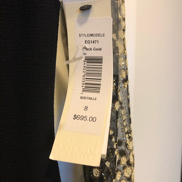 Badgley Mischka gorgeous long black gown - Picture 4 of 8